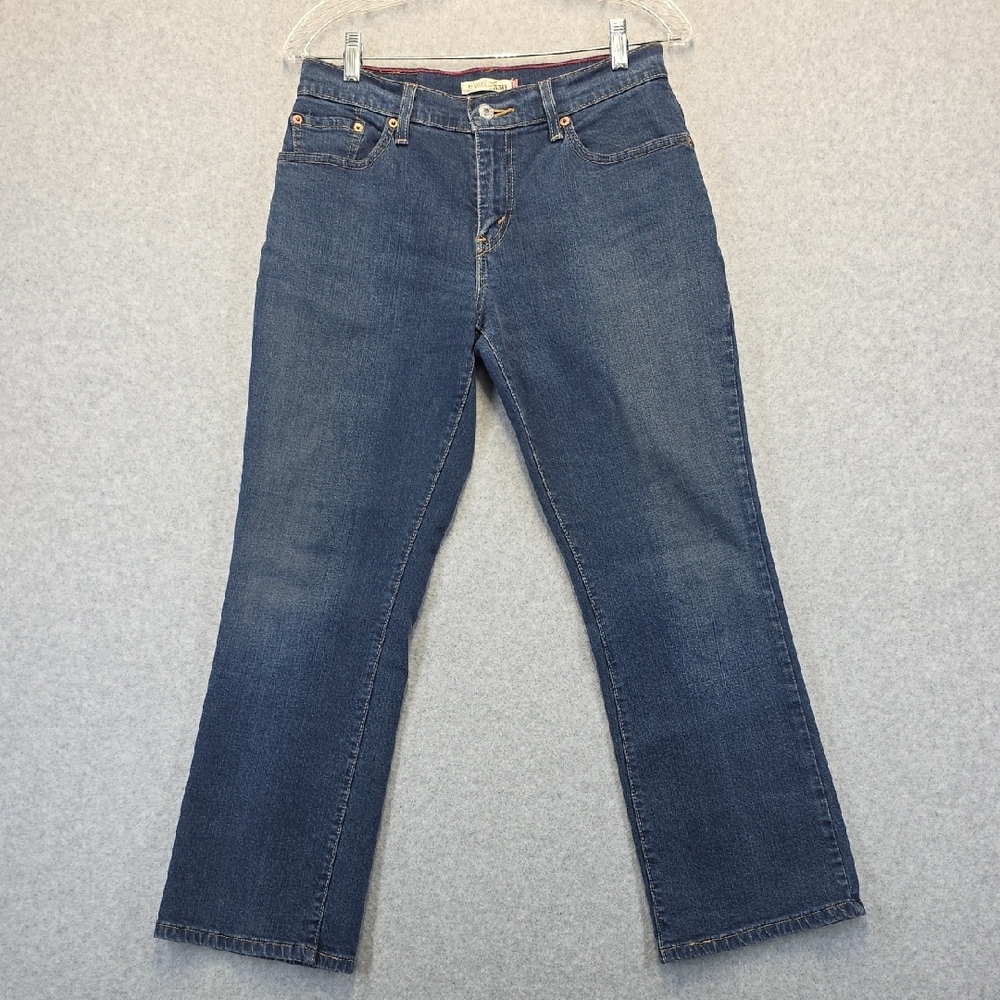 Levi's Women's Boot Cut Jeans in Dark Blue Denim